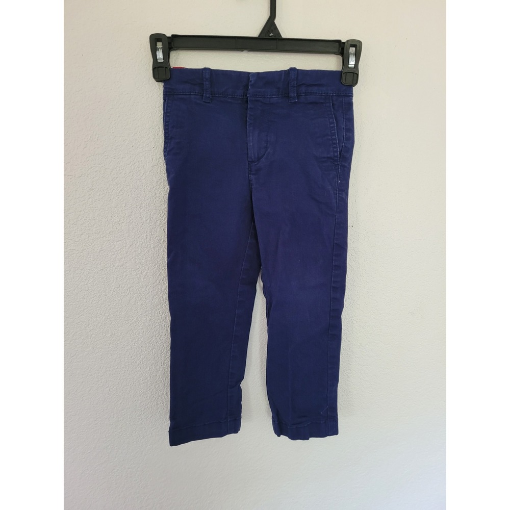 Hanna Andersson Boys Navy Blue Chino Pants Adjustable Waist Size US 4 #P
